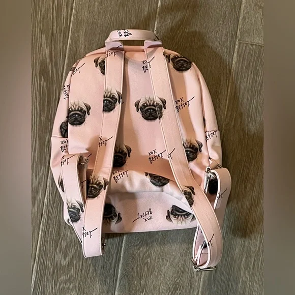 Pink pug mini backpack Betsey Johnson | Bags | Betsey Johnson Pink Floral Pug Mini  main image 2
